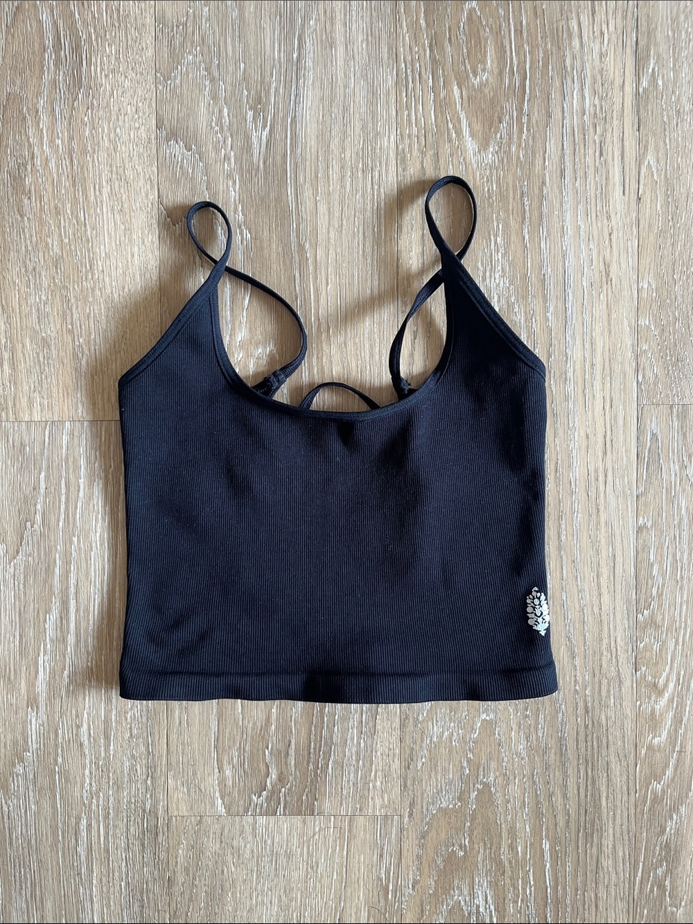 FP Movement by Free People Black Tighten Up Low Back Tank
